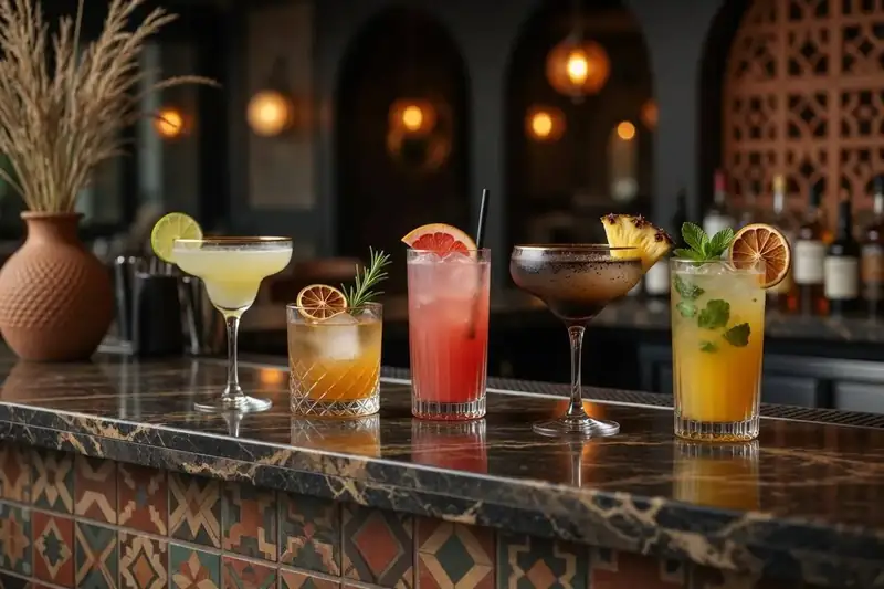 Cocktails and desserts