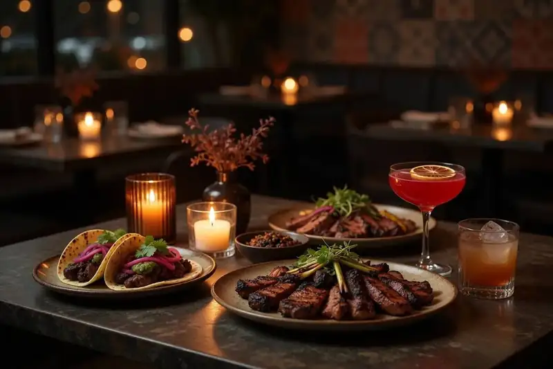 Beautifully prepared dish scene